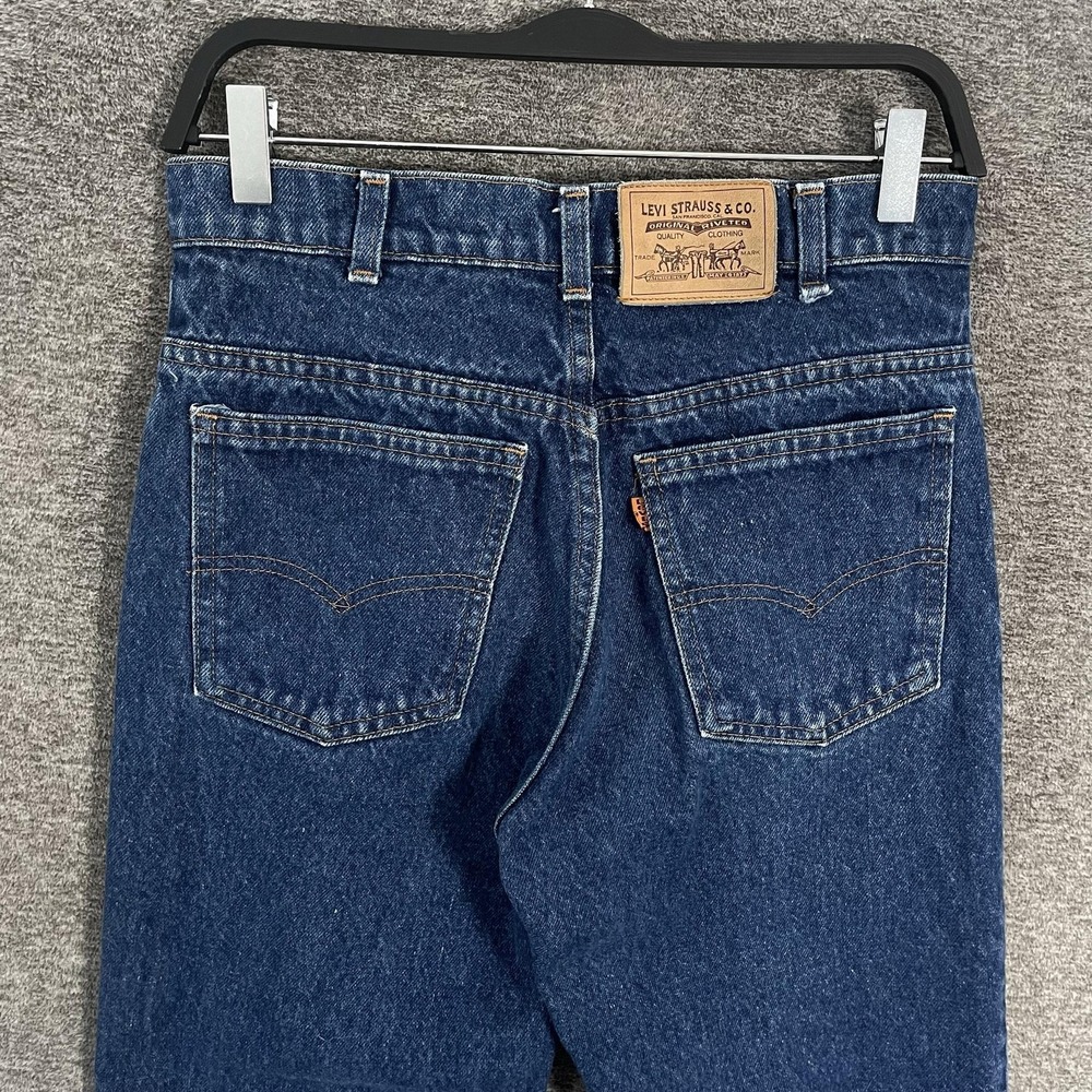 Vintage Levis 619 Orange Tab Jeans Mens 30x32 (Fits 28x27) Dark Blue Wash 80s